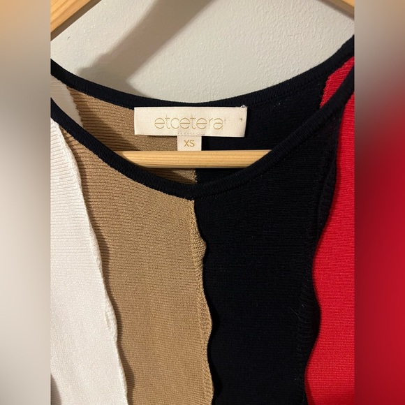 Rare Etcetera Scalloped Colorblock Knit Dress XS - Picture 4 of 8